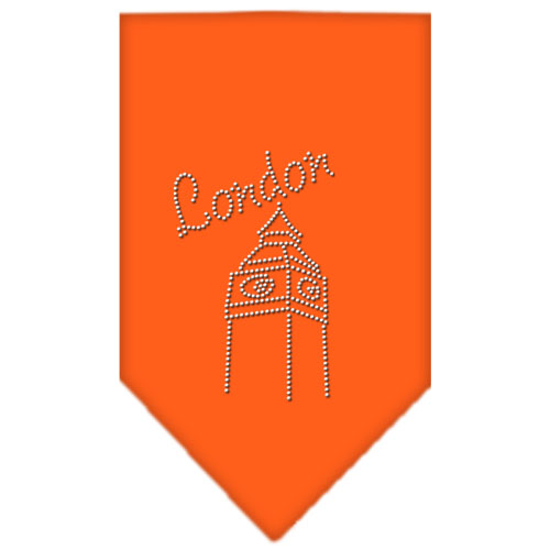 London Rhinestone Bandana Orange Large